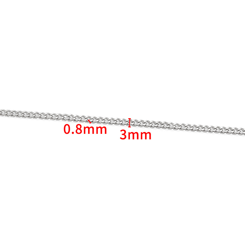 Steel color double-sided grinding chain 0.8x3mm