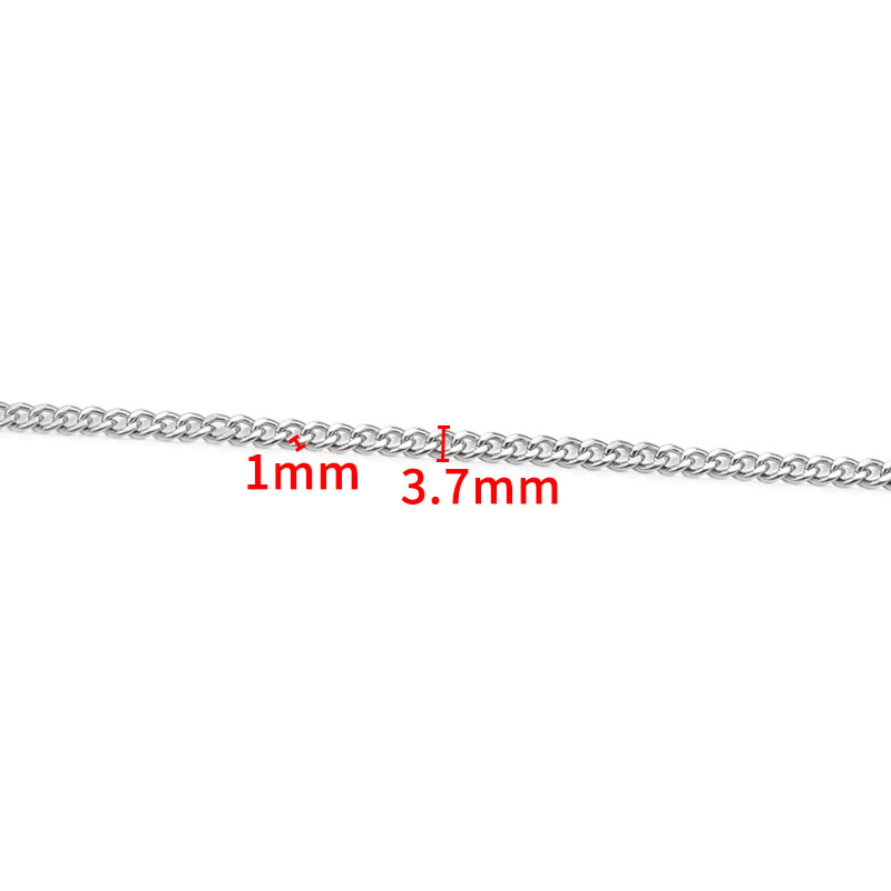 Steel color double-sided grinding chain 1x3.7mm