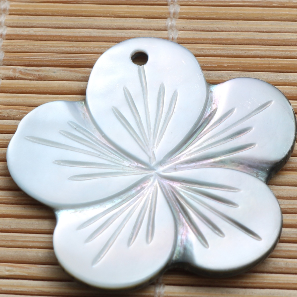 Silver five-petal flower 27mm