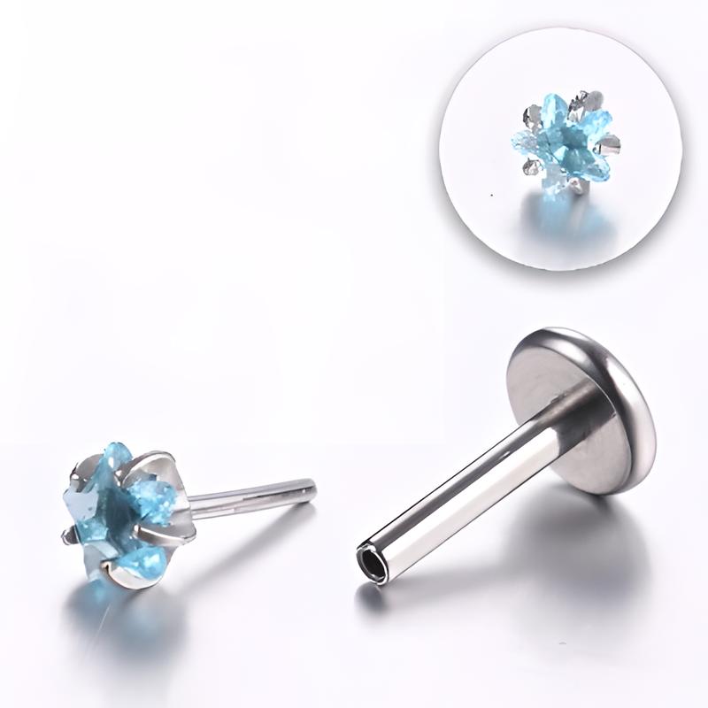 Steel color blue zircon (insert rod)