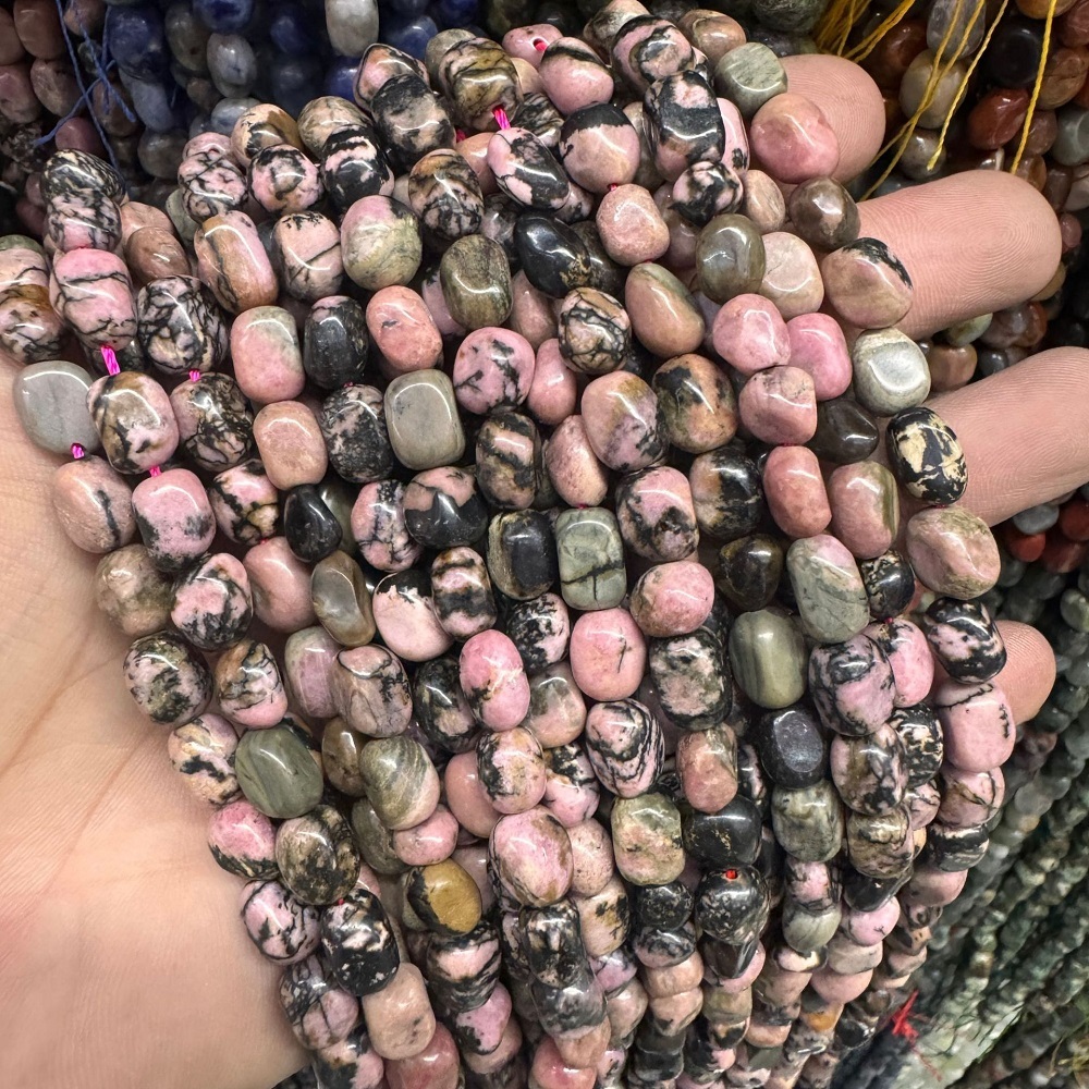 Black Stripes Rhodonite