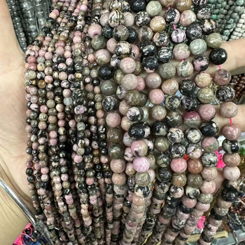 black lace Rhodonite