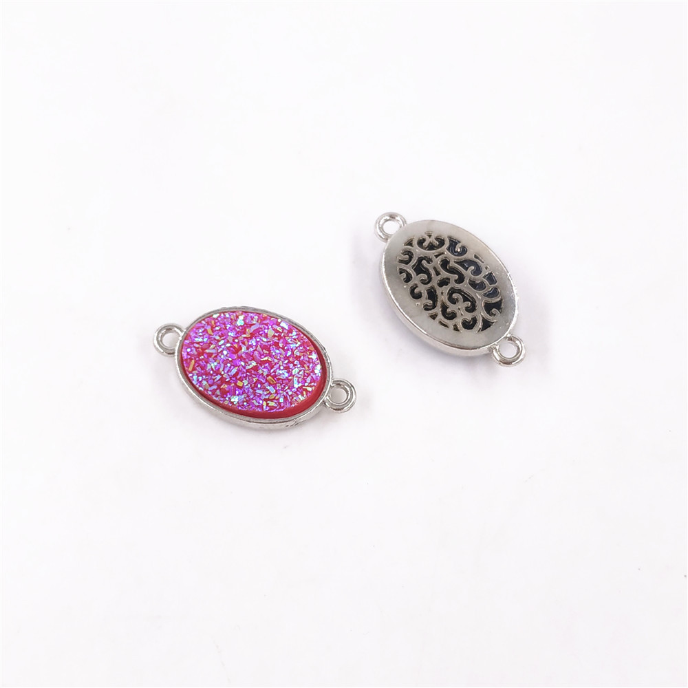 Oval (21*12*4mm) Rose Red