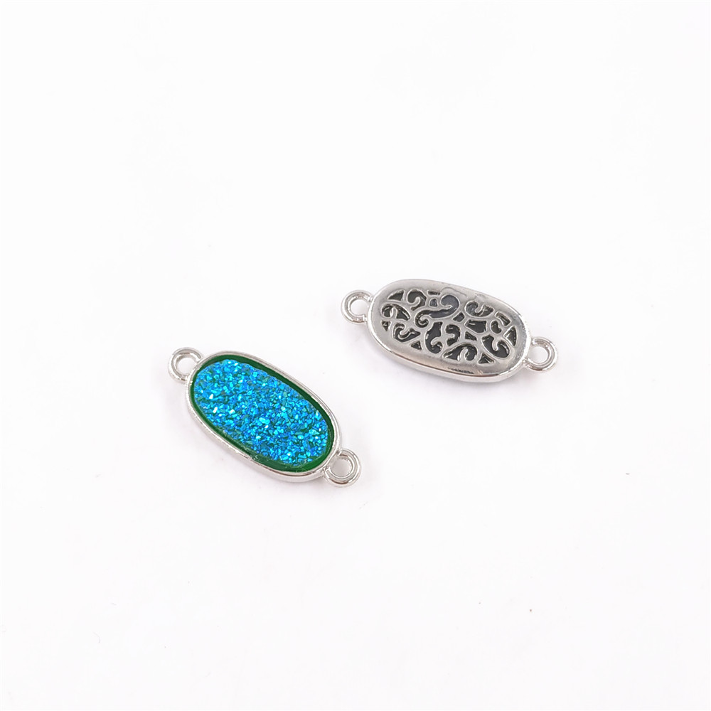 Oval (21*9*4mm) light blue
