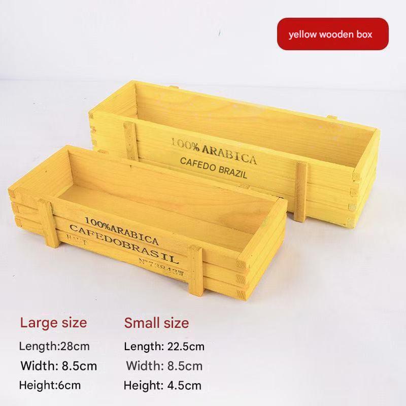 Yellow wooden box
