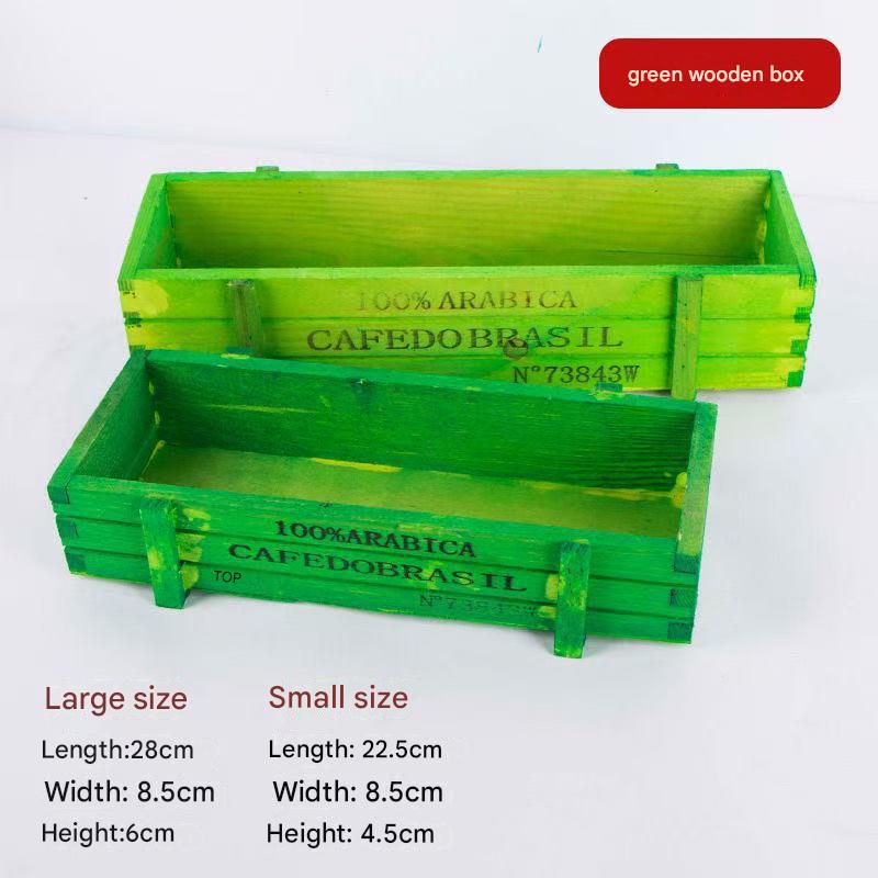 Green wooden box