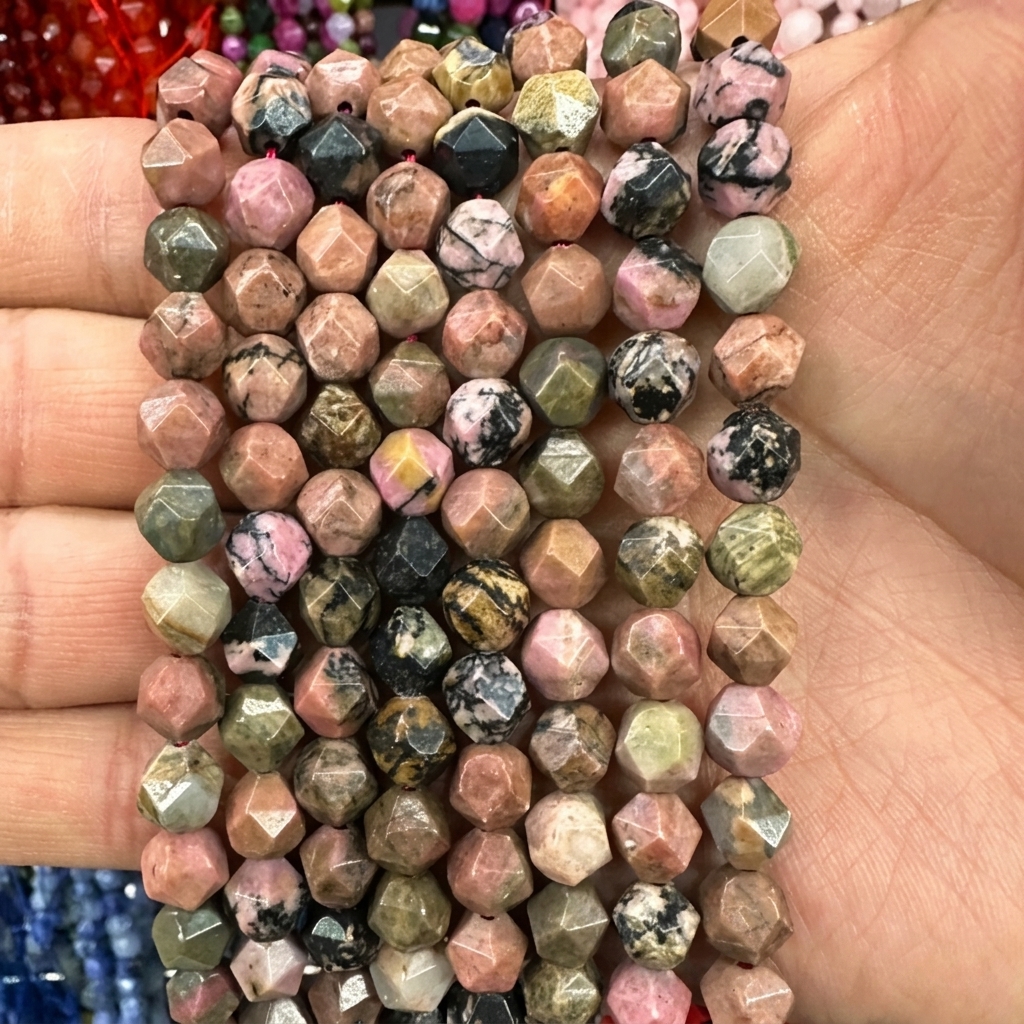 black lace Rhodonite