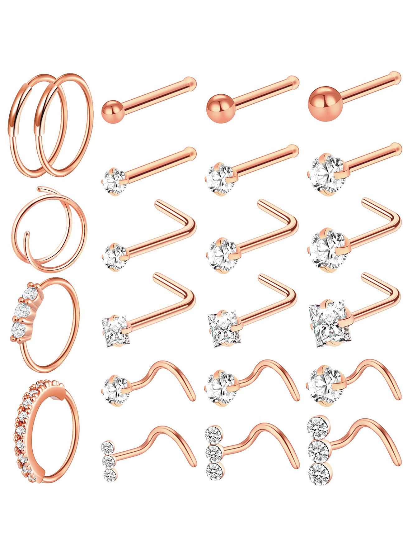 Rose gold 23-piece set