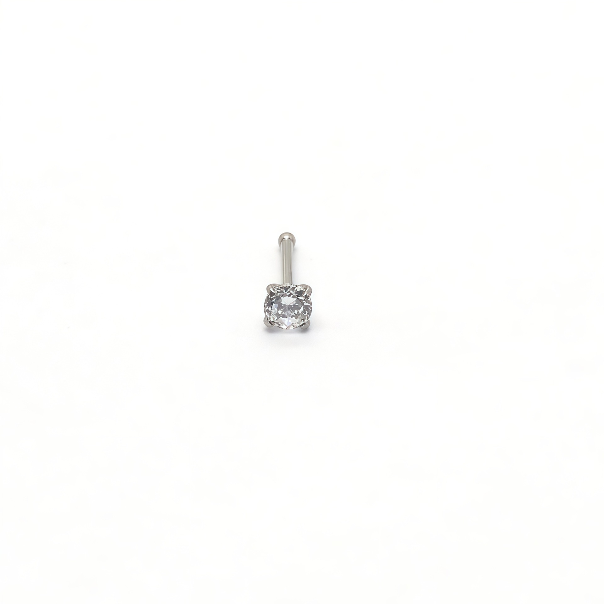 White diamond round [straight rod]
