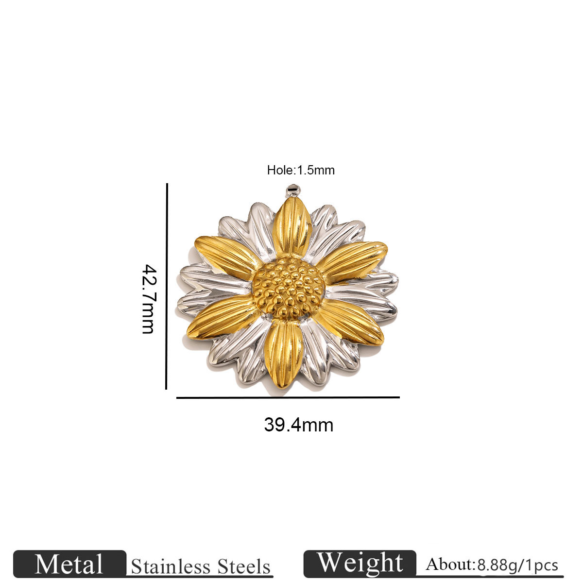Golden flower pendant