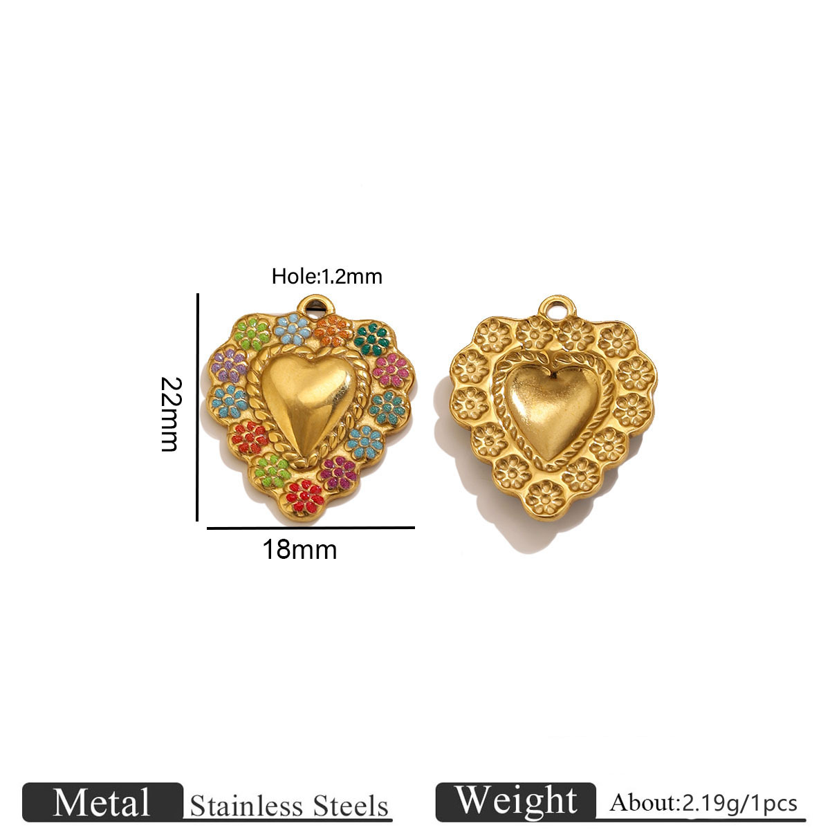 Golden lace love pendant-color