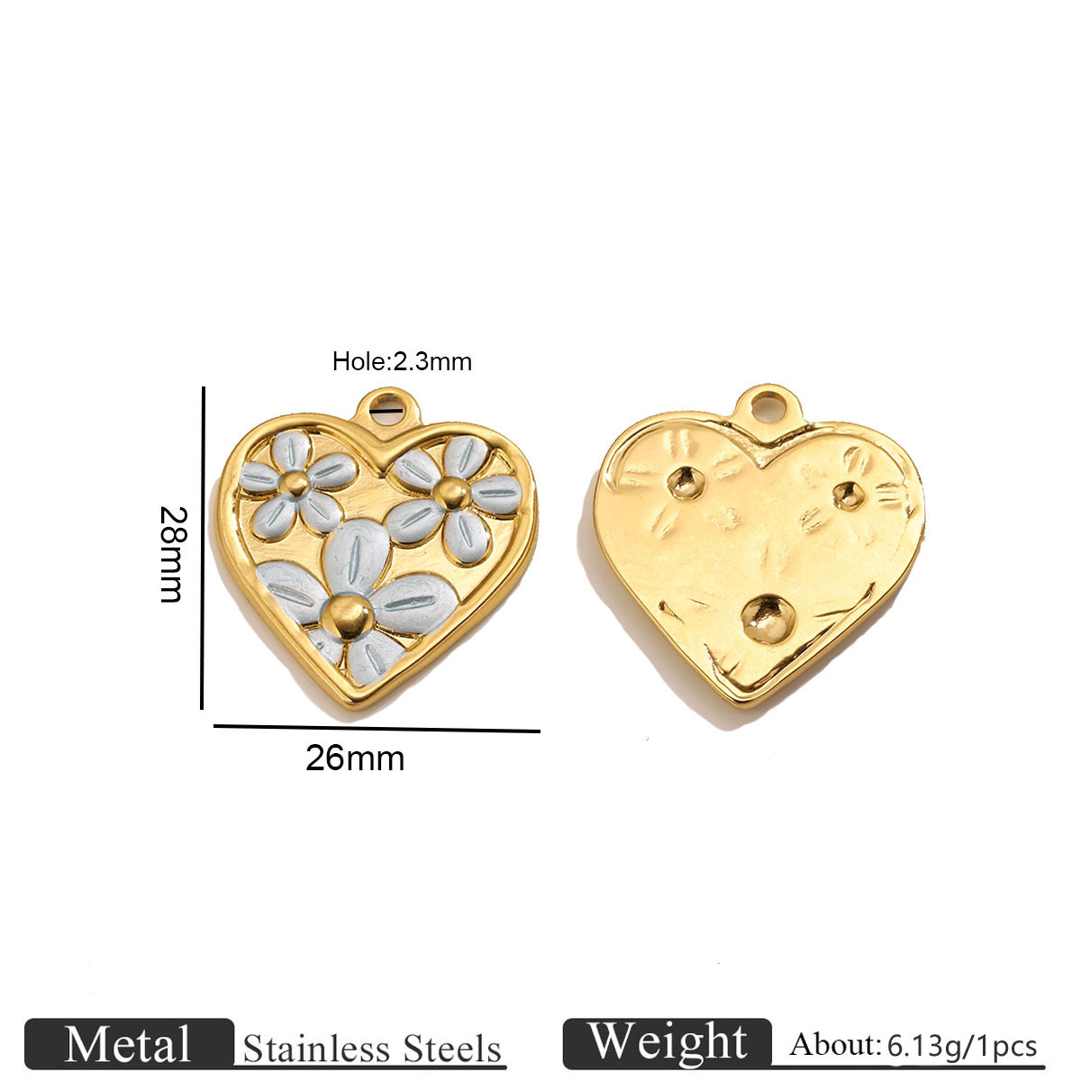 Golden love flower oil drop pendant-light blue