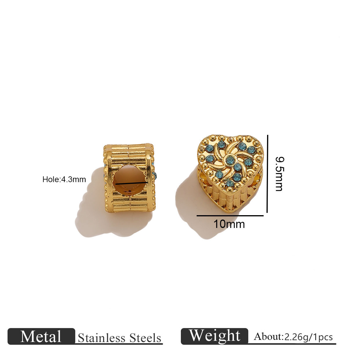 Golden sun diamond beads-blue