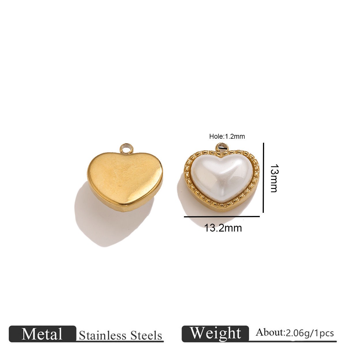 Golden love pearl pendant