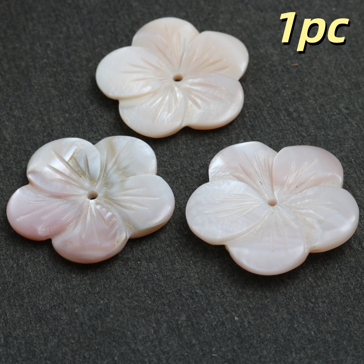 Peach five-petal flower 25.6mm