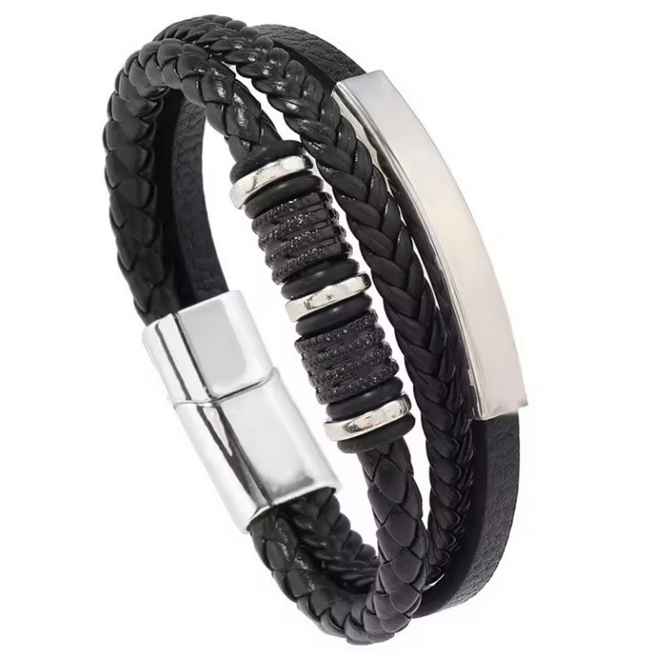 Black--silver buckle