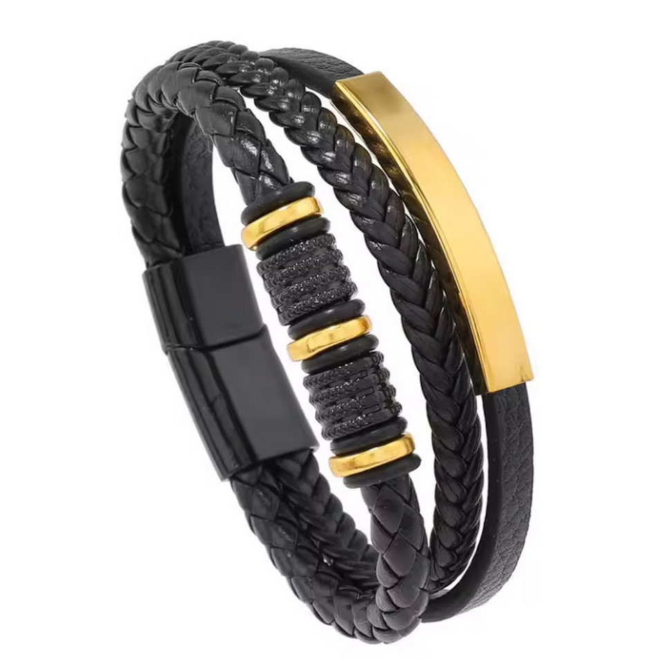 Gold--black buckle