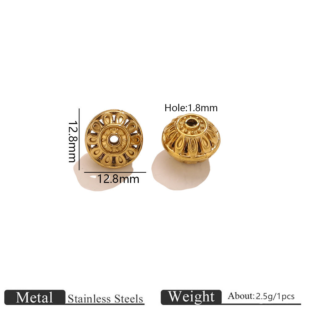 Gold carved spacer beads 2