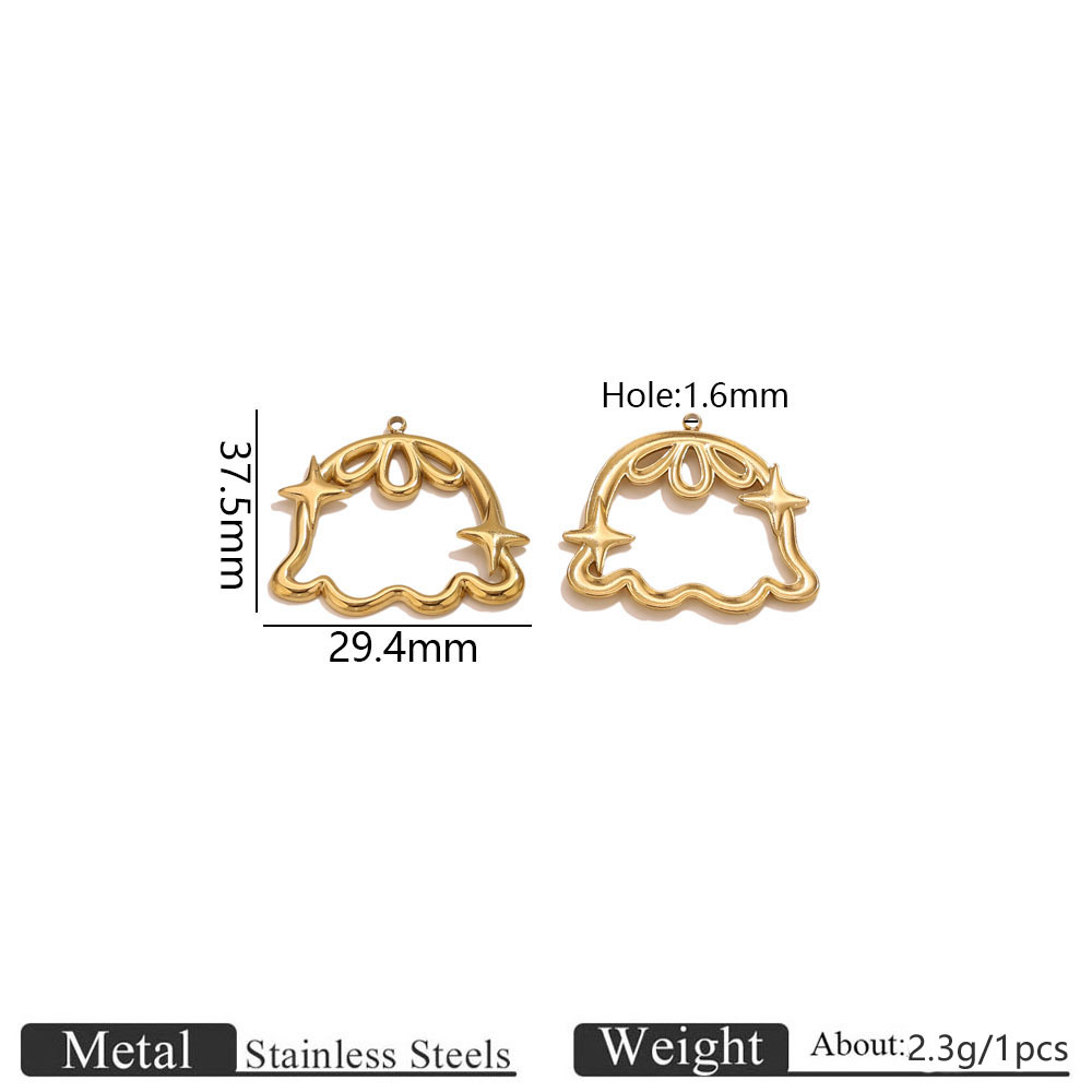Golden jellyfish star pendant