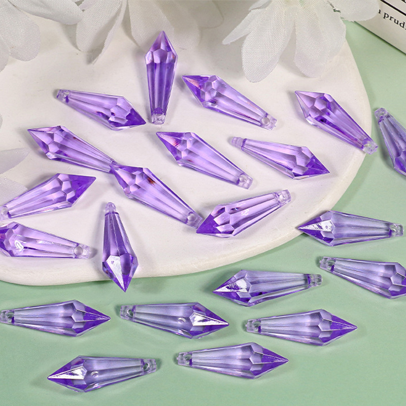 9x29mm/520pcs Purple small bead pendant