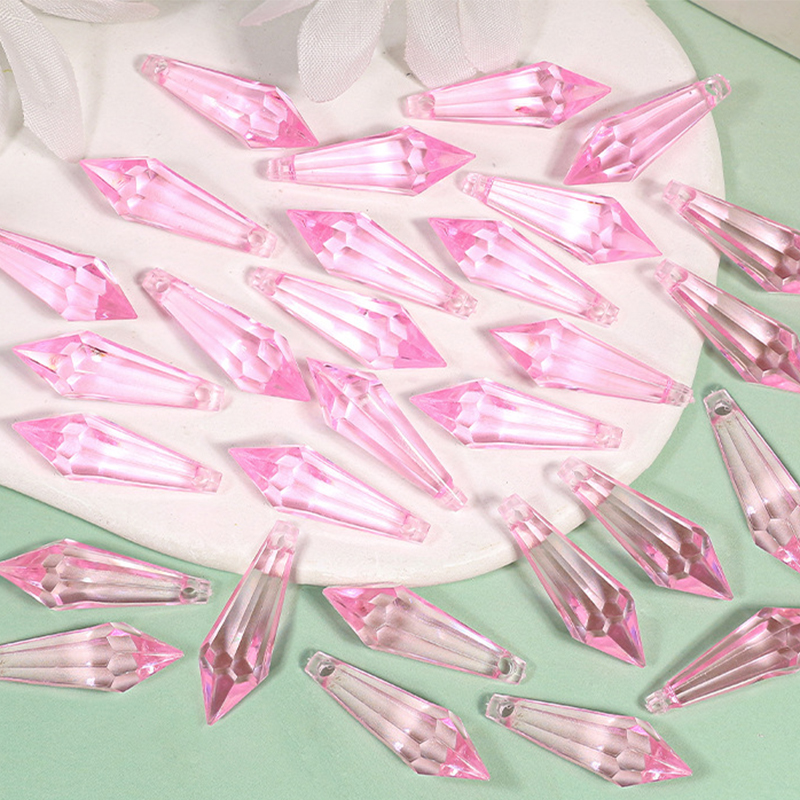 9x29mm/520pcs Pink small bead pendant
