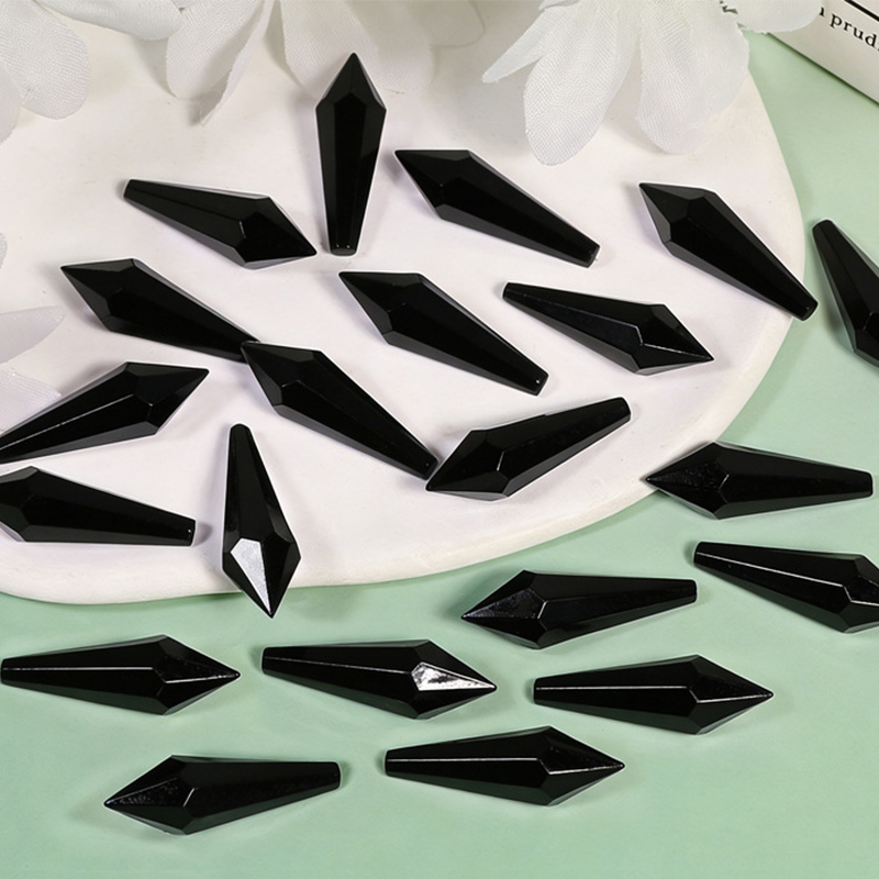 9x29mm/520pcs Black small bead pendant