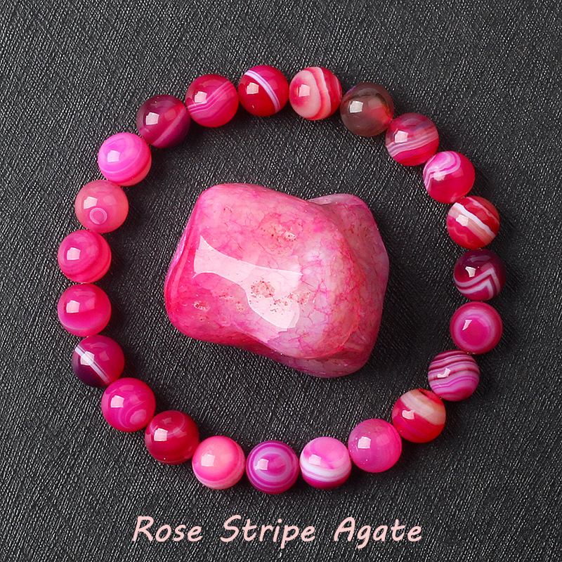Rose red stripes (natural agate optimization)