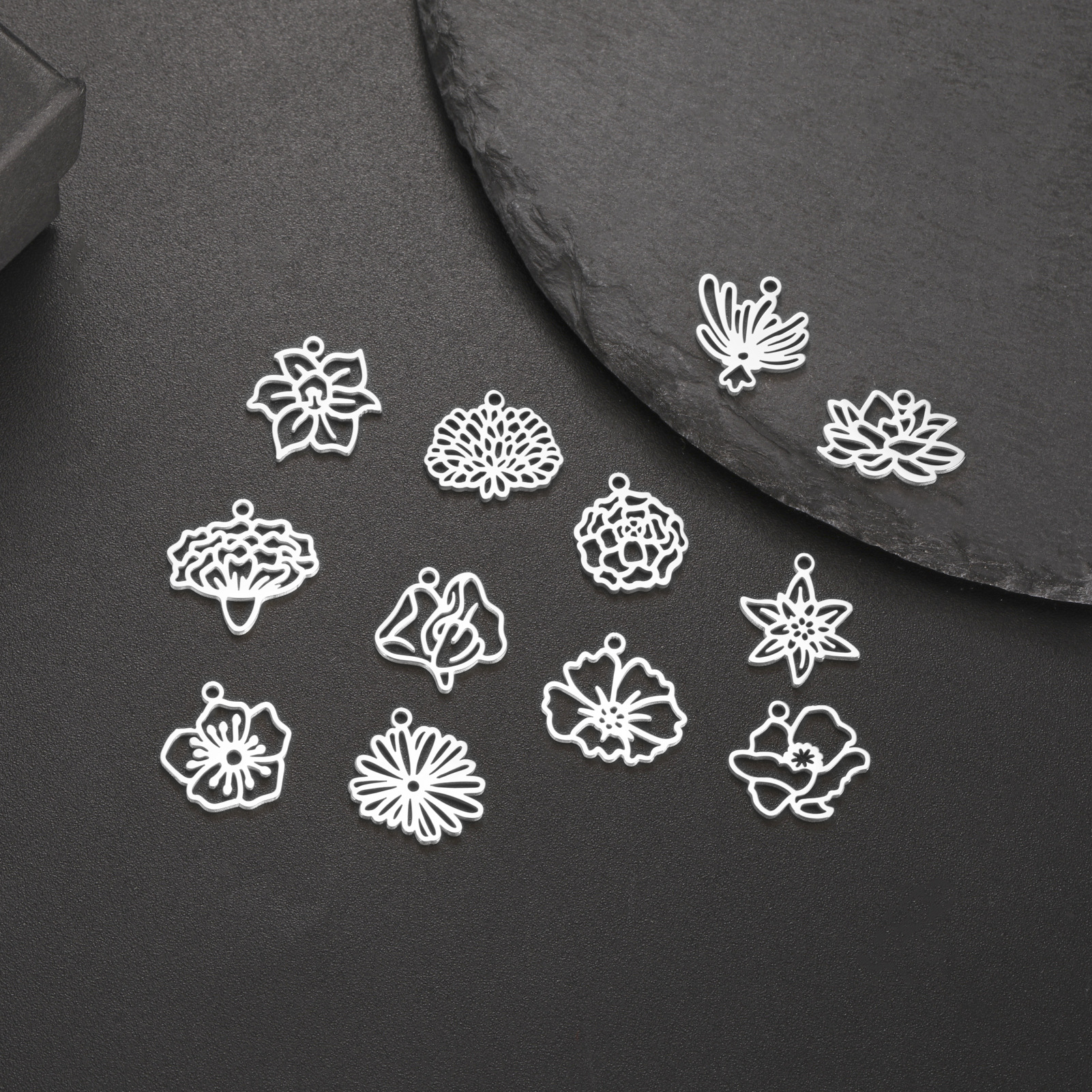 Twelve flowers collection-steel color