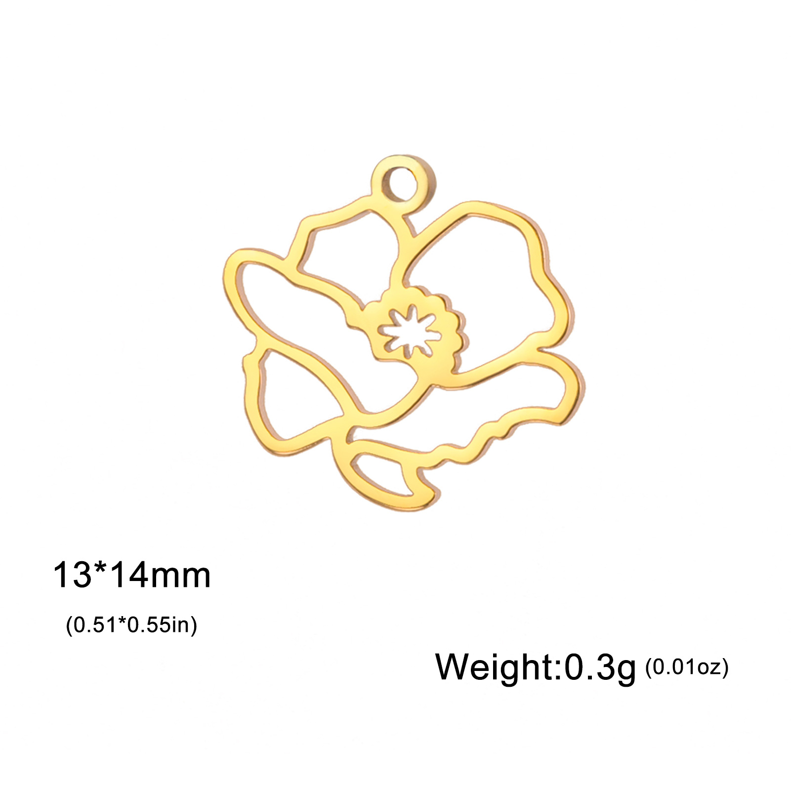Poppy flower-gold