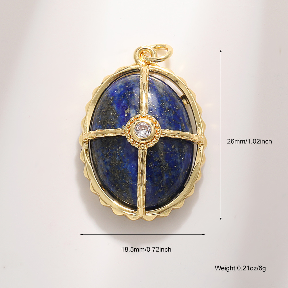 A1669 lapis gold cross
