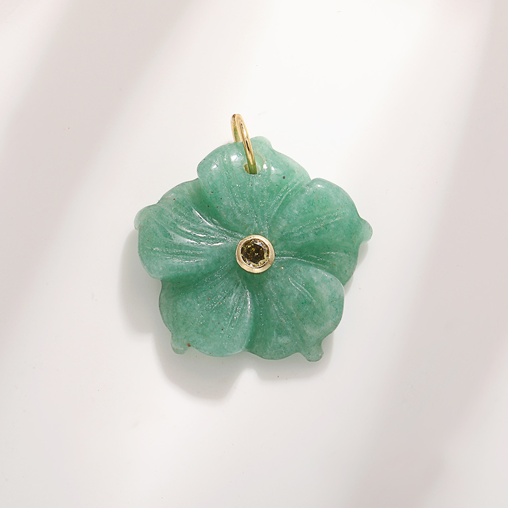 A1639 camellia green aventurine
