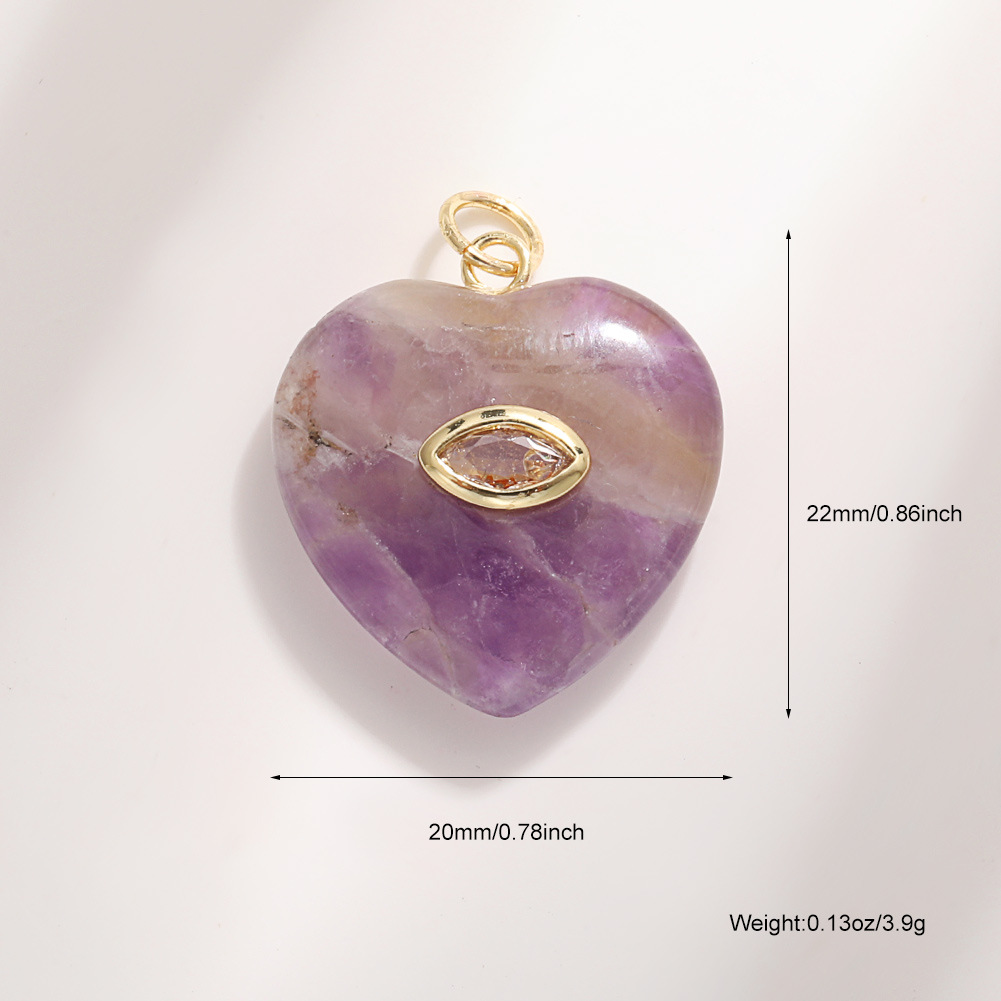 A1640 heart shaped amethyst