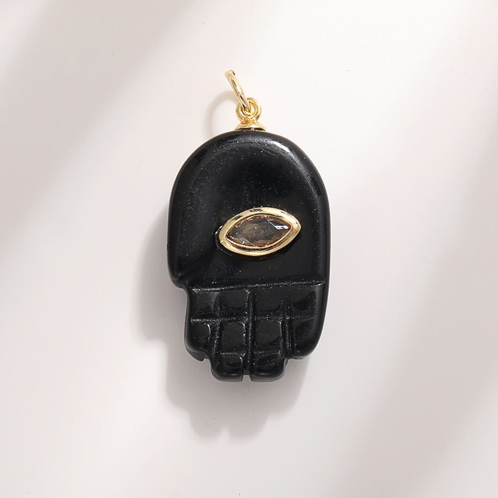 A1654 palm black agate