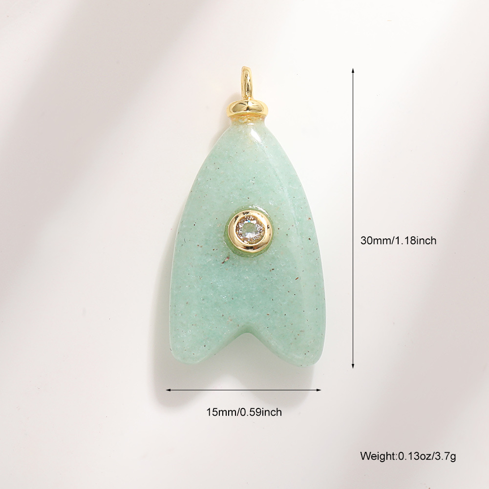 A1656 fish tail green aventurine