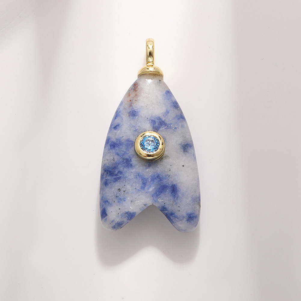 A1664 fishtail blue stone