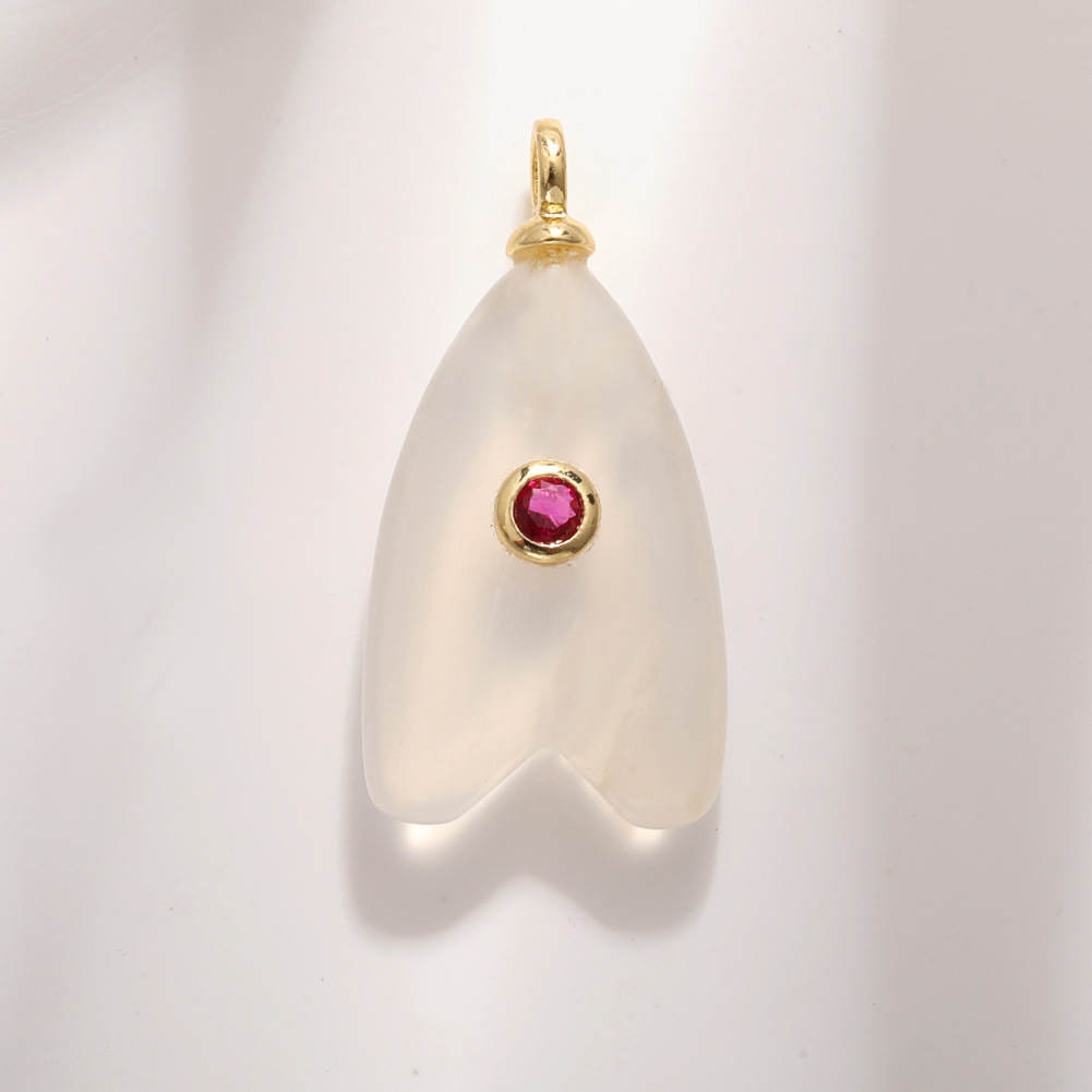 A1665 fishtail white crystal