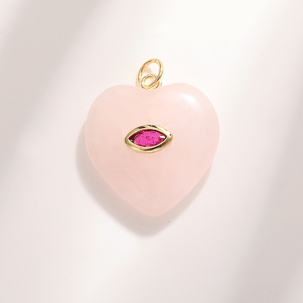 A1644 heart-shaped rose quartz