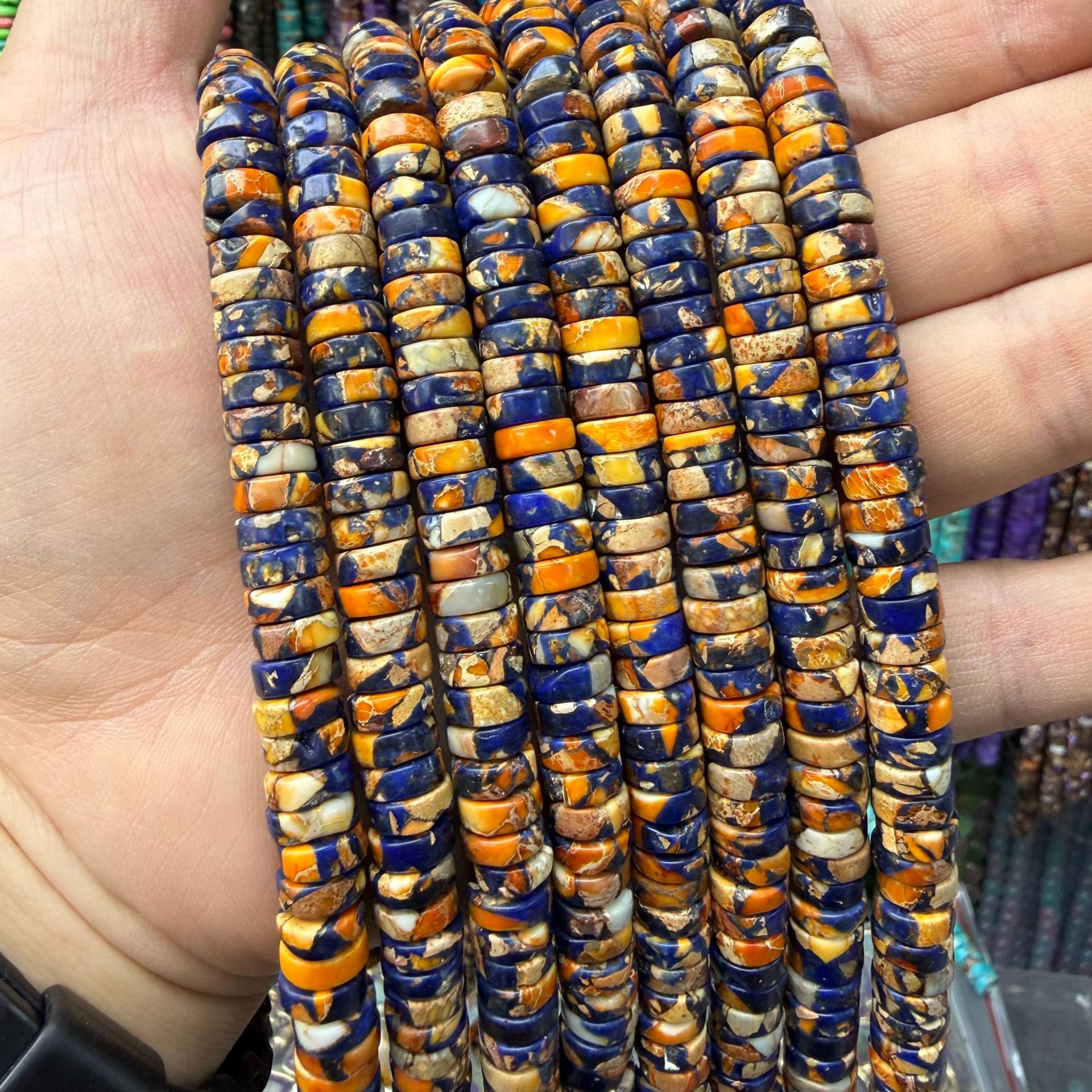 Blue orange Impression Jasper