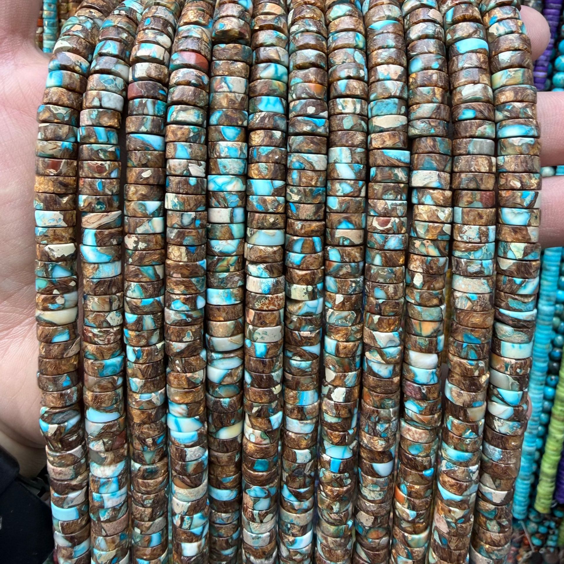 Brown blue Impression Jasper