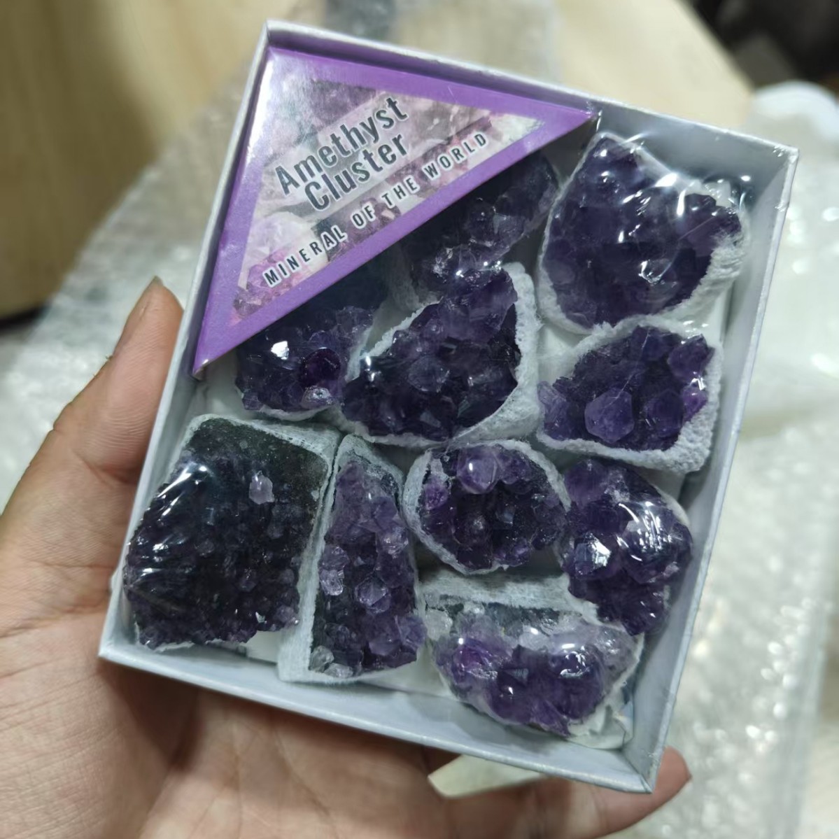 Grade a amethyst cluster