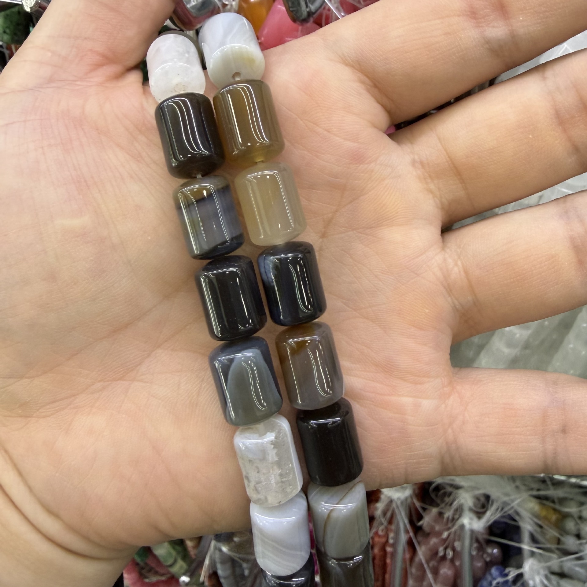 Coffee striped agate