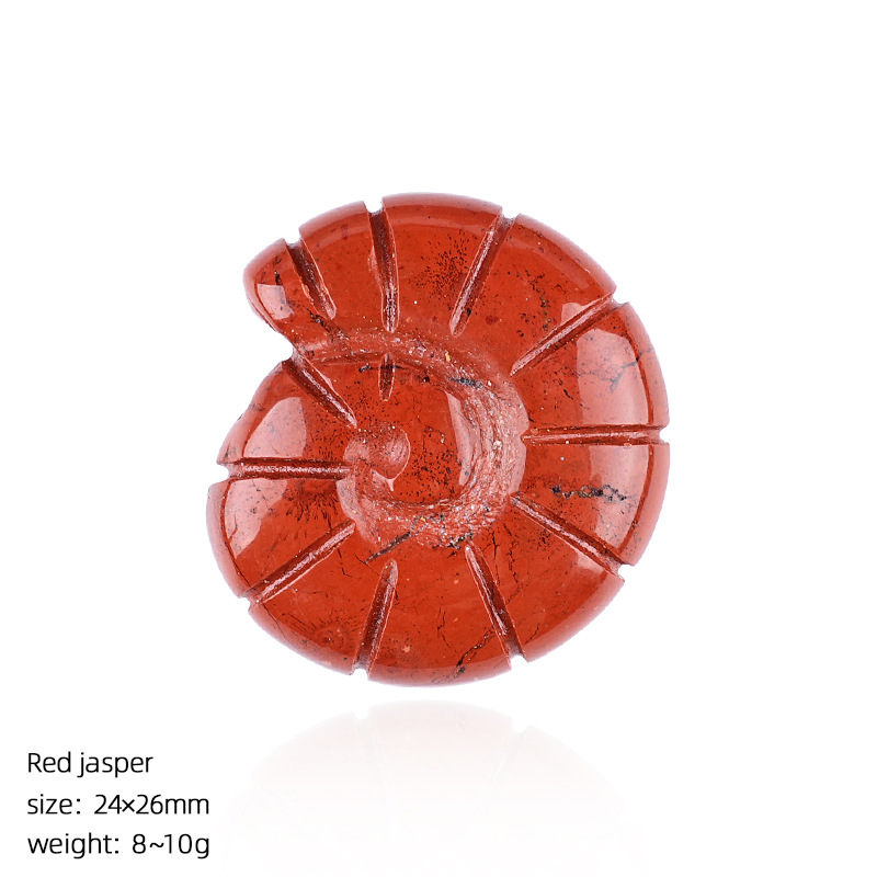 Red jasper carved conch