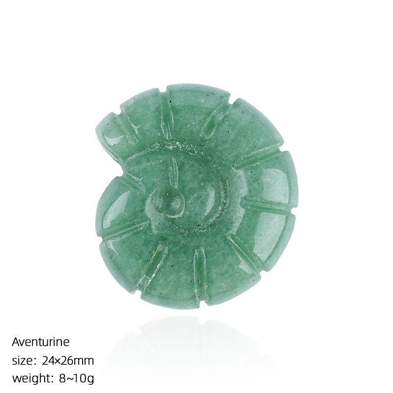 Green aventurine carved conch