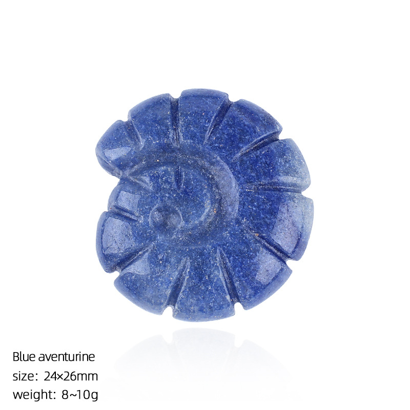 Blue aventurine carved conch