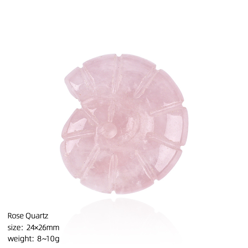 Rose quartz carved conch