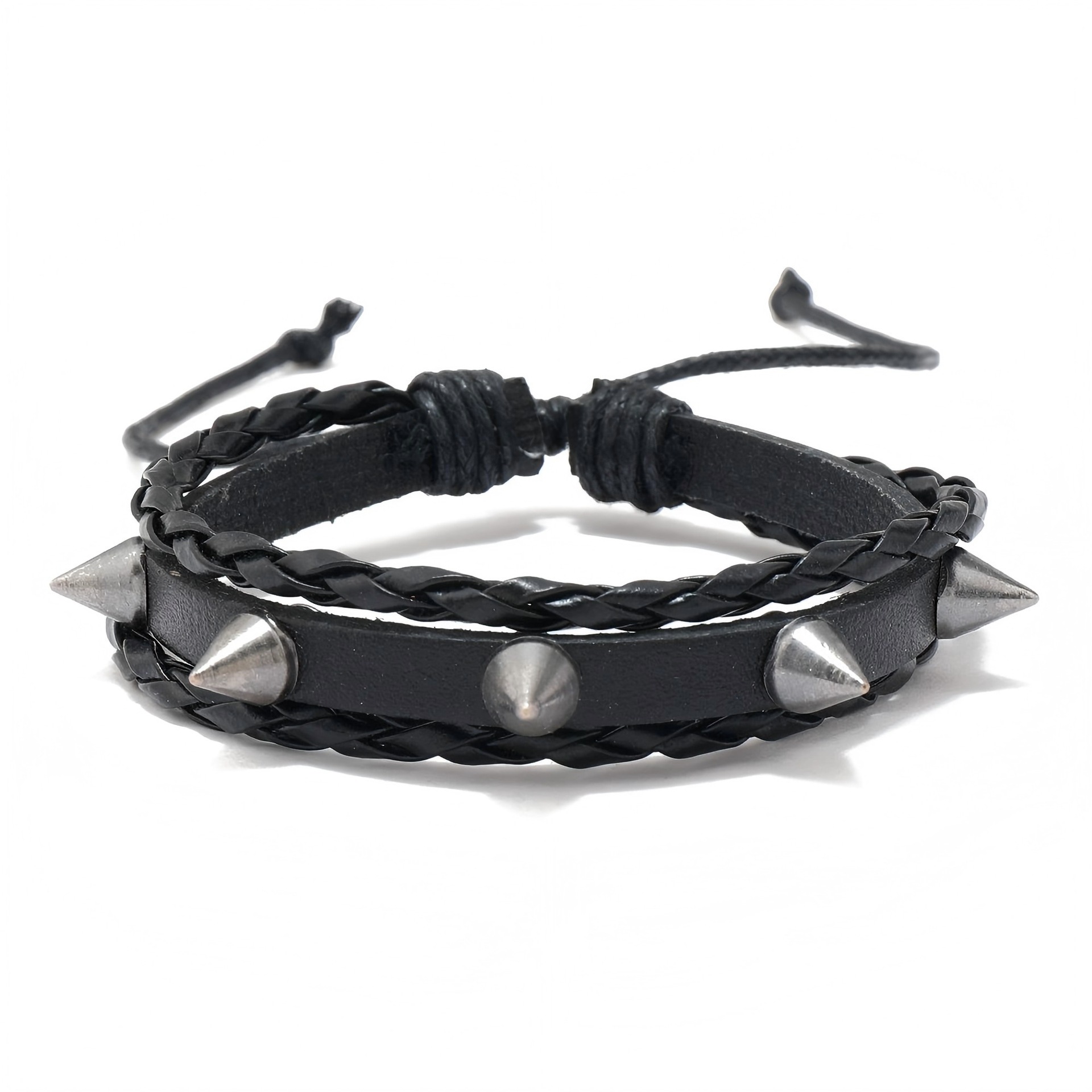 Studded braided bracelet