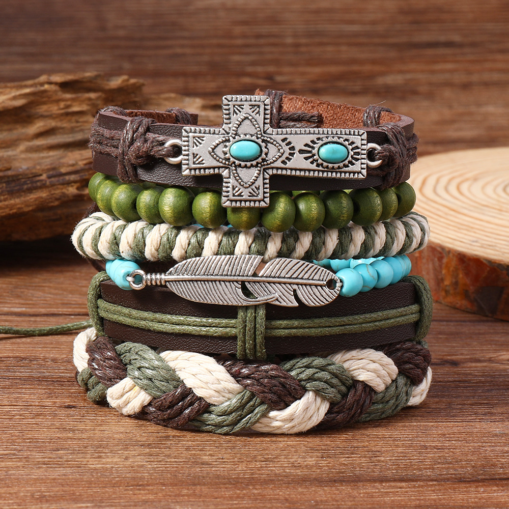 Cross leaf six-piece set