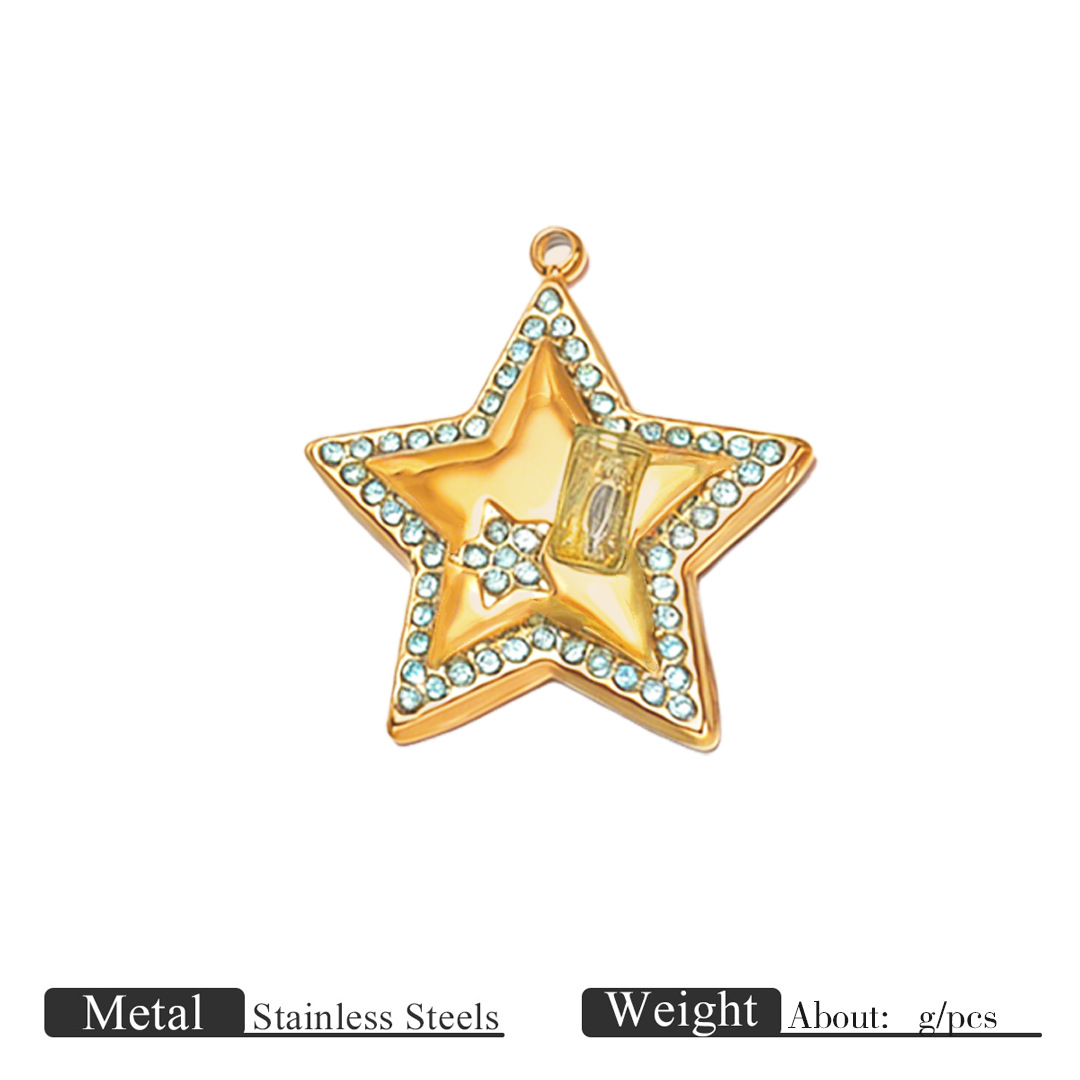 Diamond-studded five-pointed star-DO0082