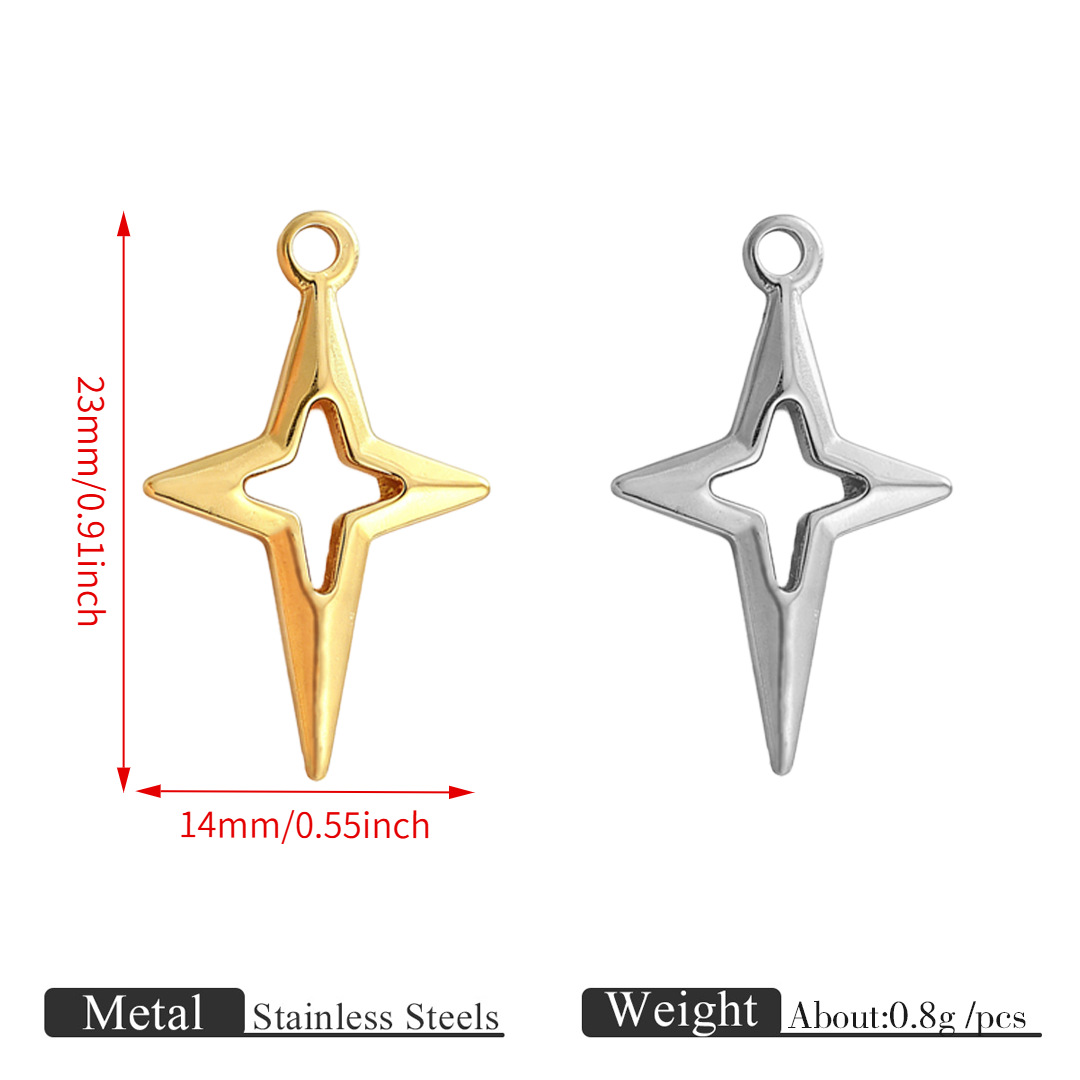 Small four-pointed star pendant-ot142