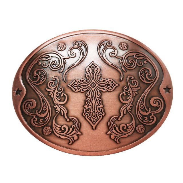 cross ancient red copper